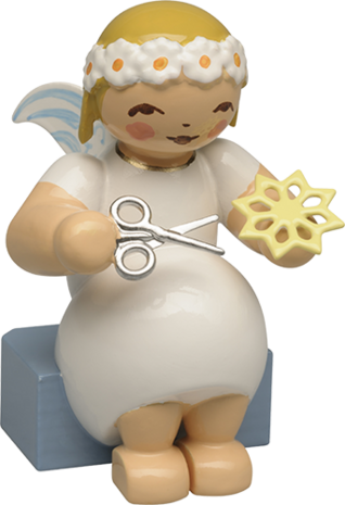 Wendt & Kühn Margariten engel met papieren ster Wendt & Kühn Margariten engel met papieren ster