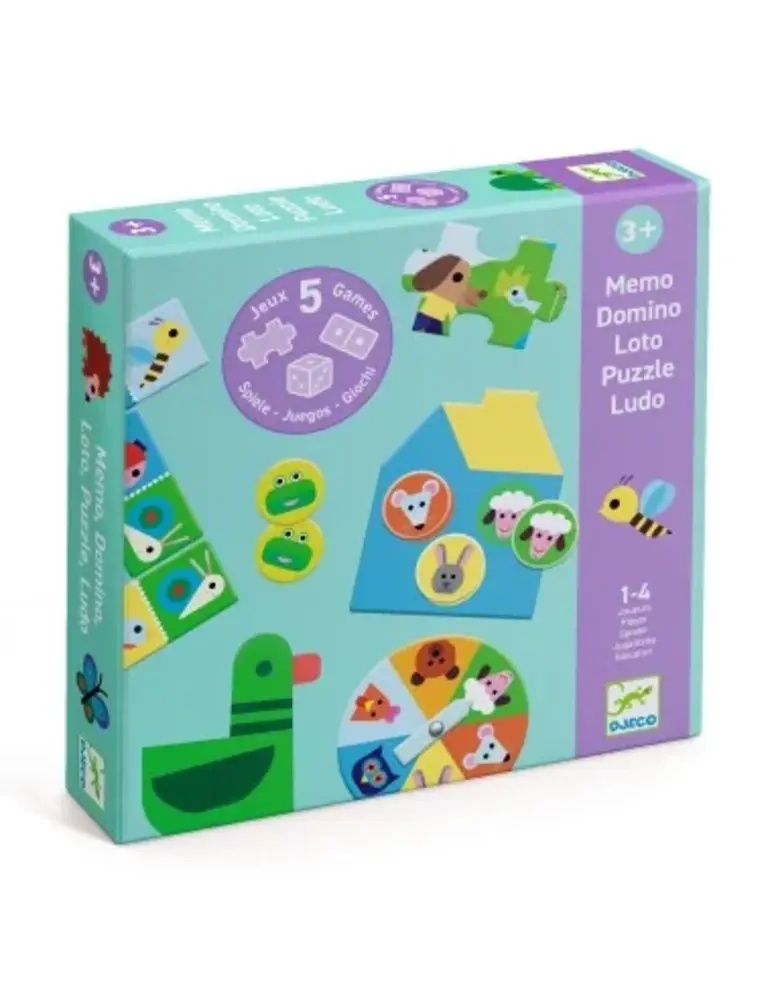 Djeco Spelletjesdoos 5 in 1 Boerderij