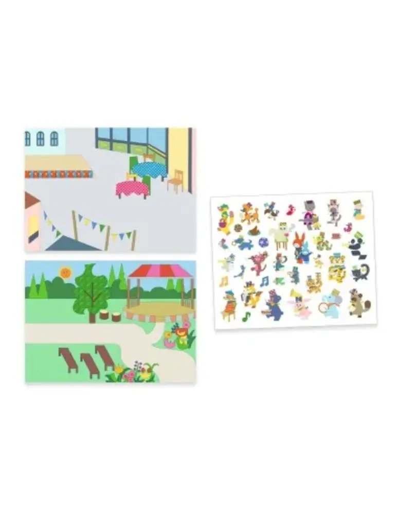 Djeco Knutselset herbruikbare stickers - Fanfare