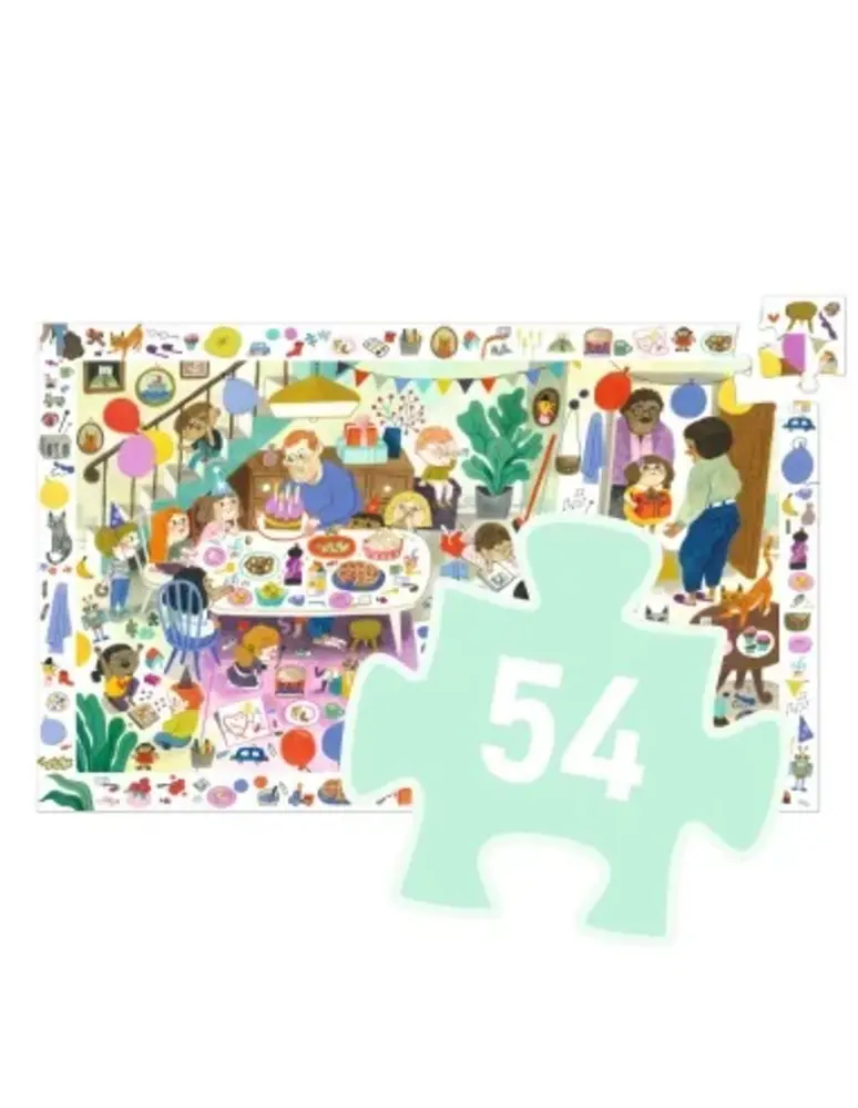 Djeco Observatiepuzzel Het Verjaardagsfeest Djeco Observatiepuzzel Het Verjaardagsfeest