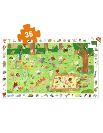 Djeco Observatie puzzel Kleine vriendjes tuin 35 st Djeco Observatie puzzel Kleine vriendjes tuin 35 st