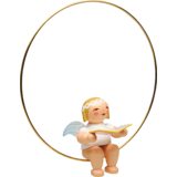 Wendt & Kühn Margeriten kerstboomengel in ring met liedboek Wendt & Kühn Margeriten kerstboomengel in ring met liedboek