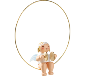 Wendt & Kühn Margeriten kerstboomengel in ring met bekkens