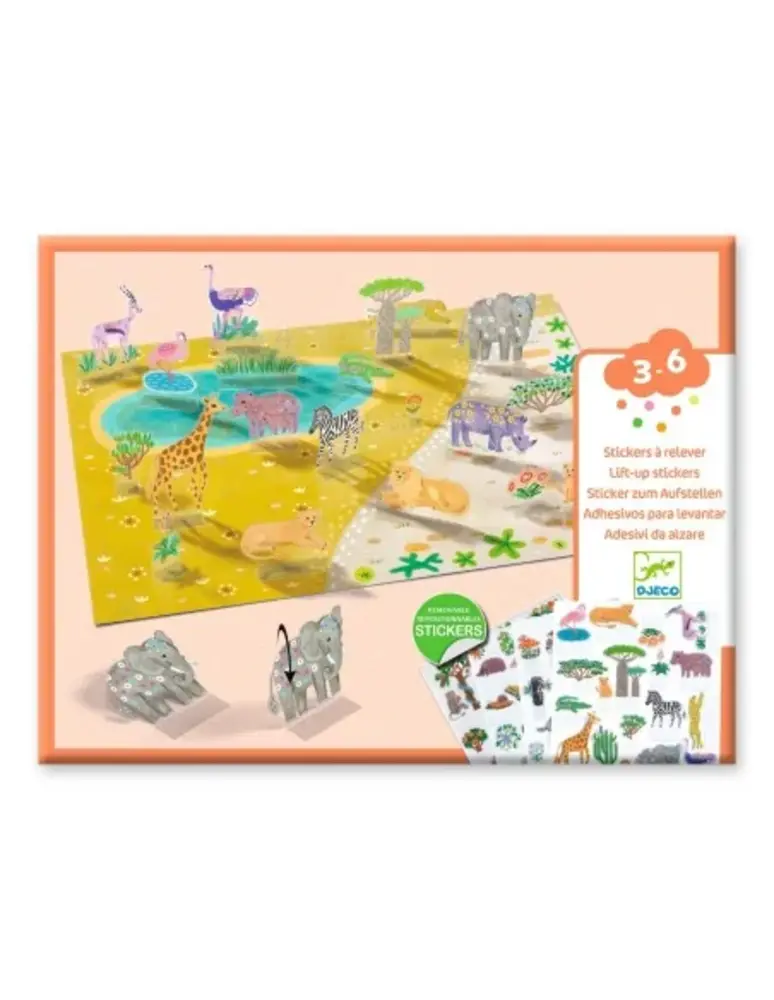 Djeco Stickers om rechtop te zetten - Dieren