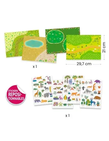 Djeco Stickers om rechtop te zetten - Dieren