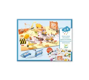 Djeco Stickers om rechtop te zetten - Voertuigen Djeco Stickers om rechtop te zetten - Voertuigen