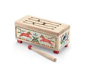 Djeco Animambo - houten trommel rechthoek Djeco Animambo - houten trommel rechthoek