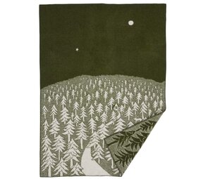 Klippan Deken wol Huis in het Bos groen Klippan Deken wol Huis in het Bos groen