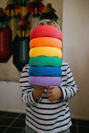 Stapelstein Stapelstein Regenboog  klassiek mini set 6