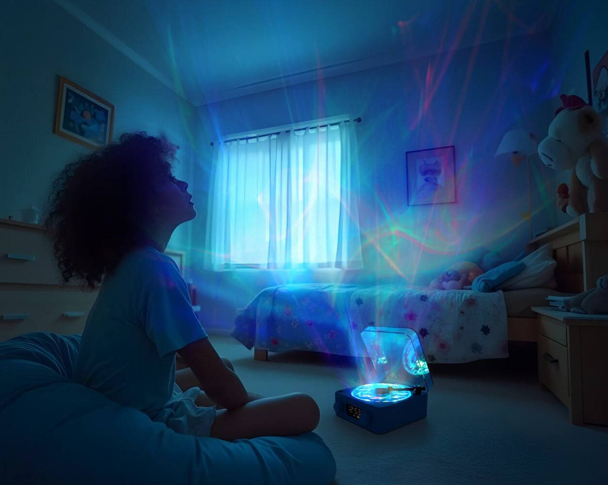 Little L Magic Wave muziek / licht / klok Little L Magic Wave muziek / licht / klok