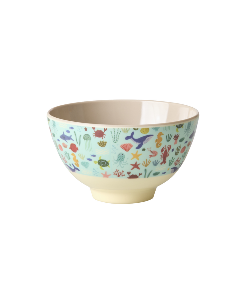 Rice Rice kom s Ocean blue