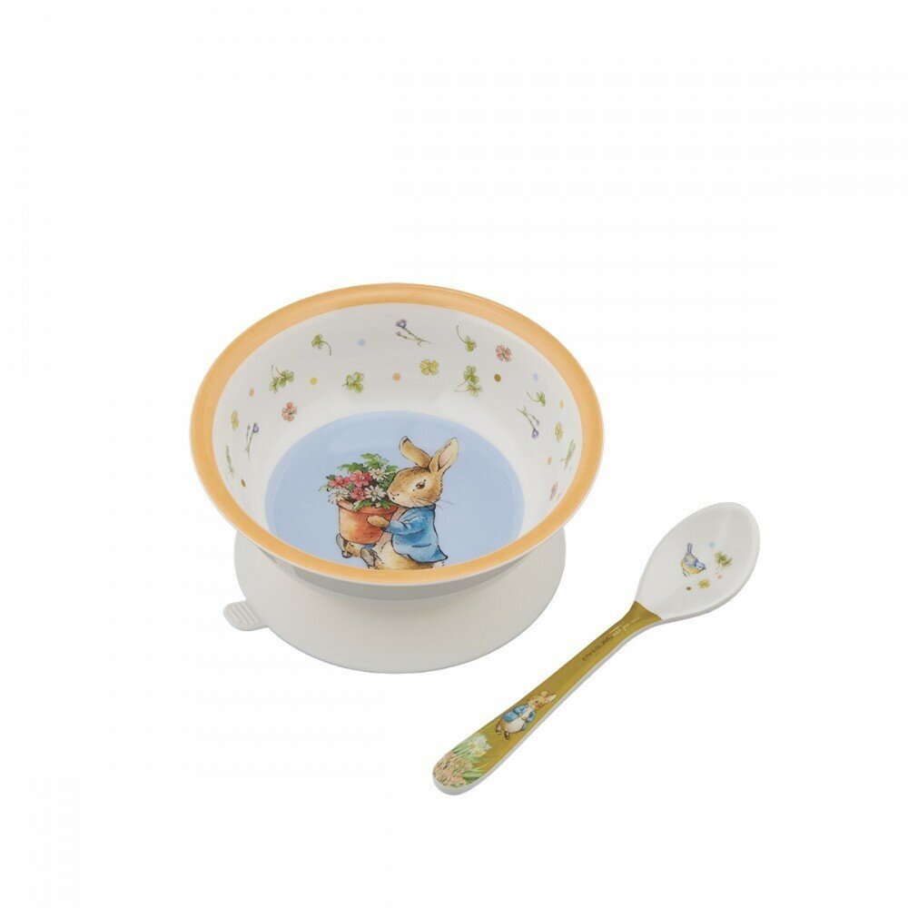 Peter Rabbit Schaaltje met zuignap en lepeltje