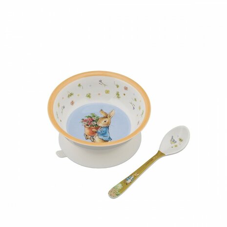 Peter Rabbit Schaaltje met zuignap en lepeltje