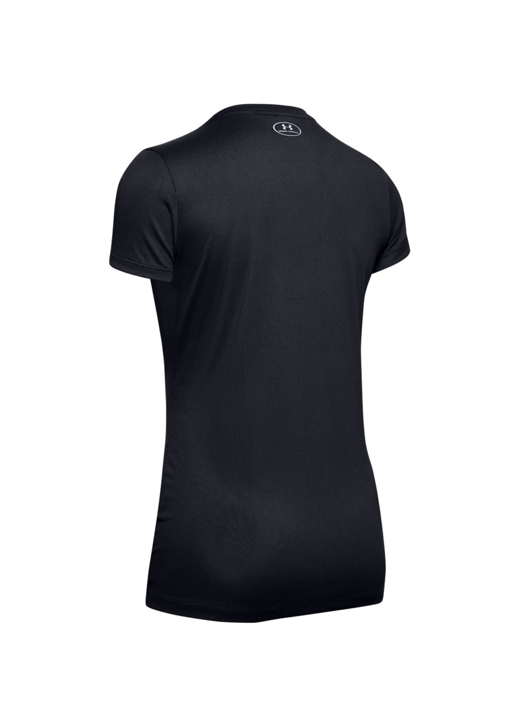 Under Armour Womens's UA Tech V-Neck - Black--Metallic Silver