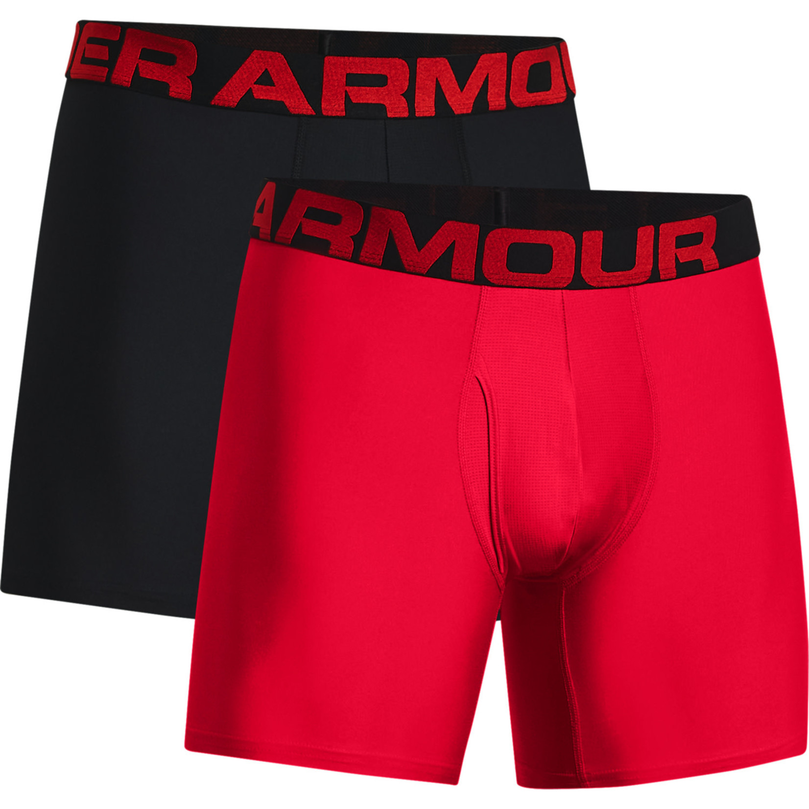 Under Armour UA Tech 6in Boxers  2 Pack-RED