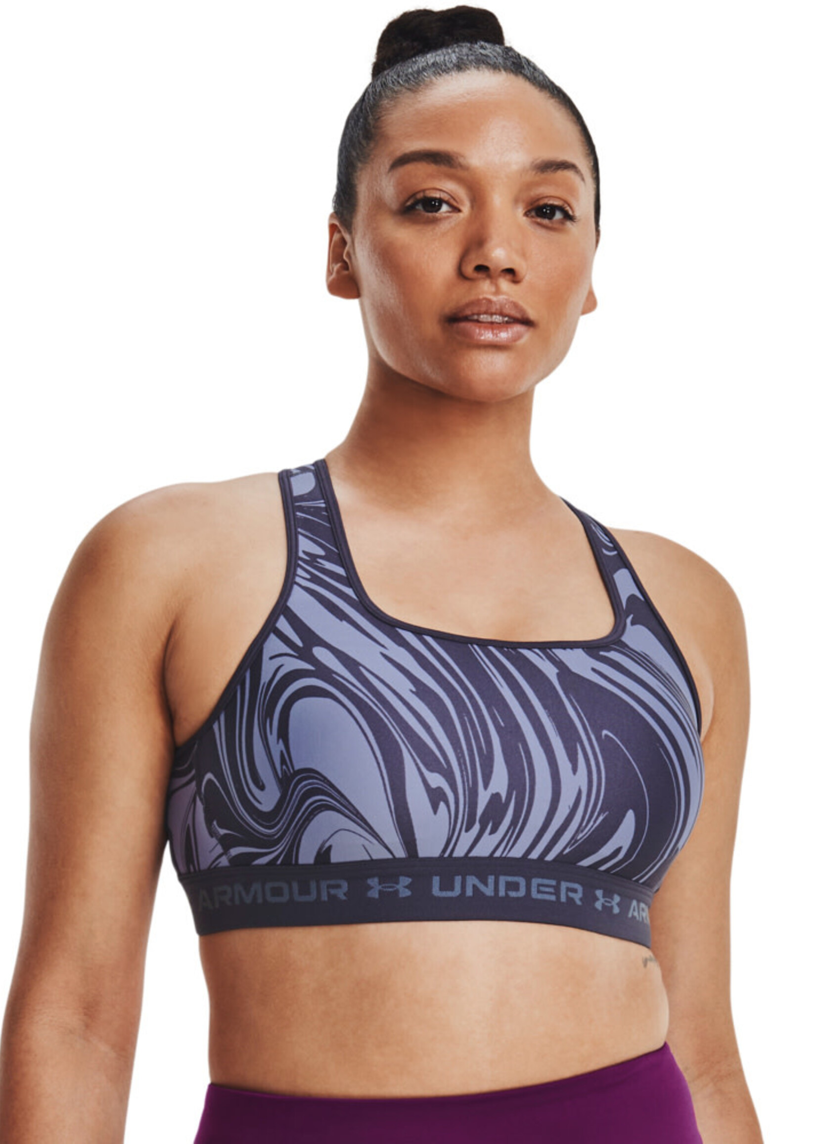 UNDER ARMOUR Crossback Mid Print Sports Bra