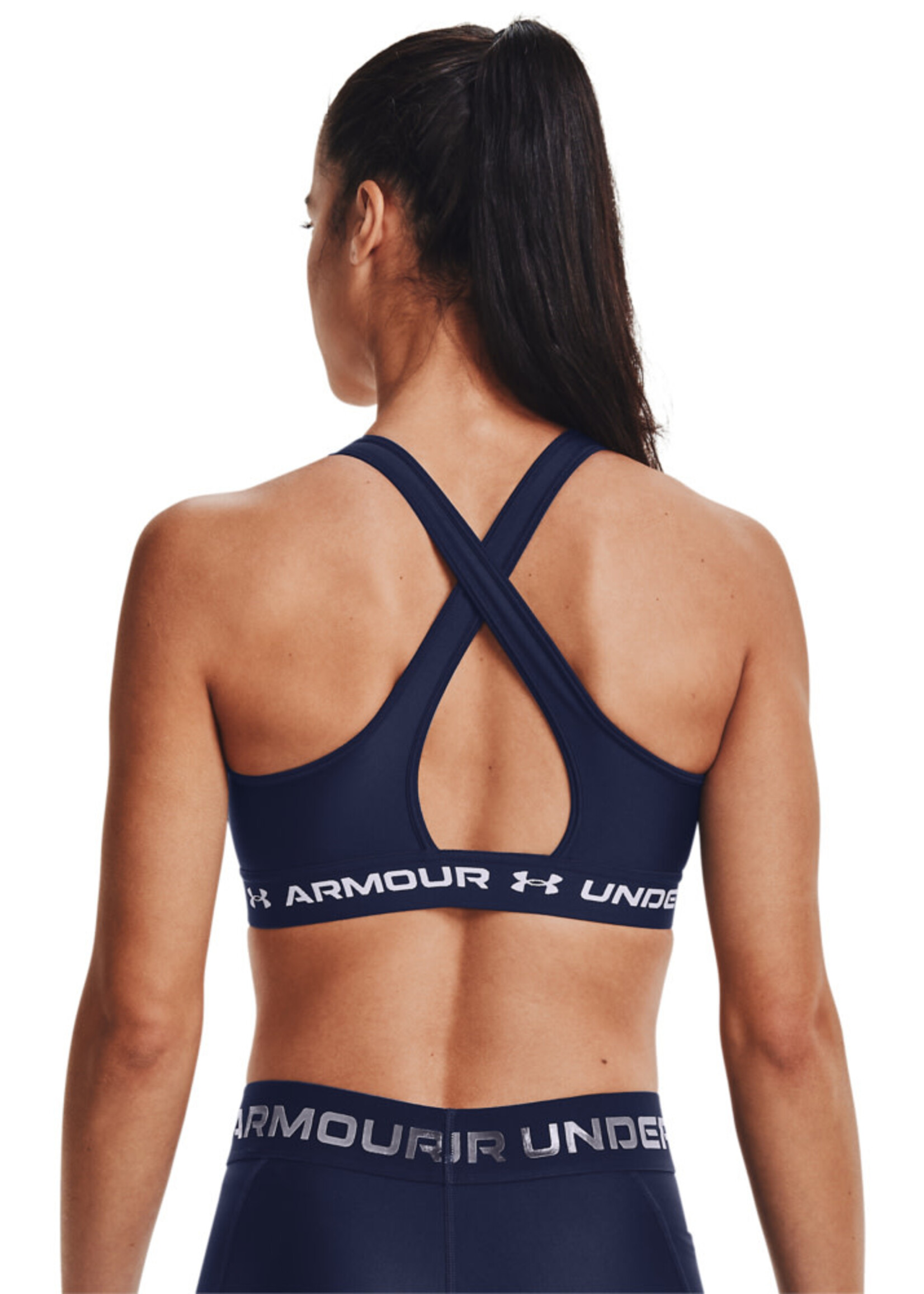 Under Armour UA Crossback Mid Bra-NVY