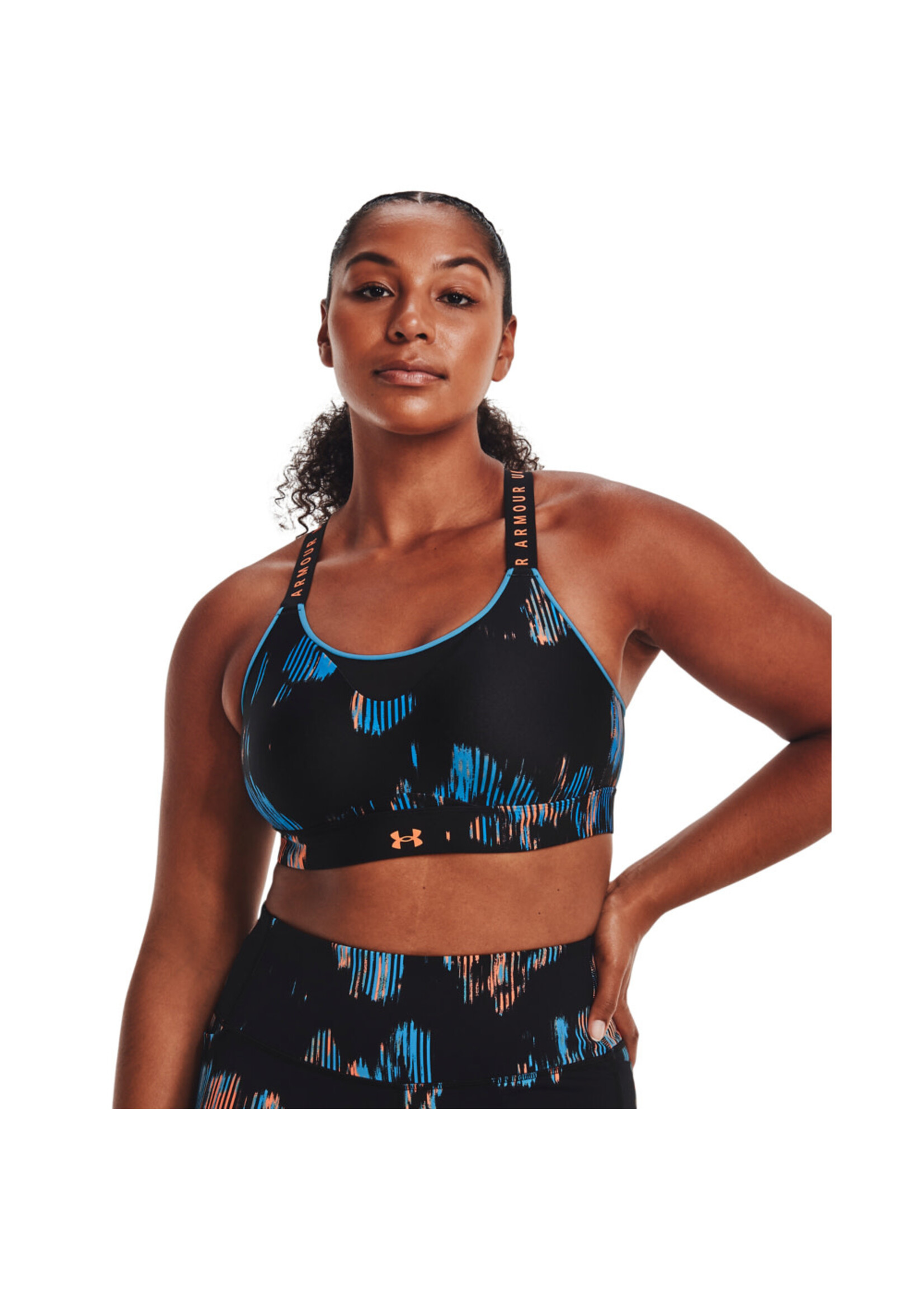 Under Armour UA Infinity High Print Bra-BLK