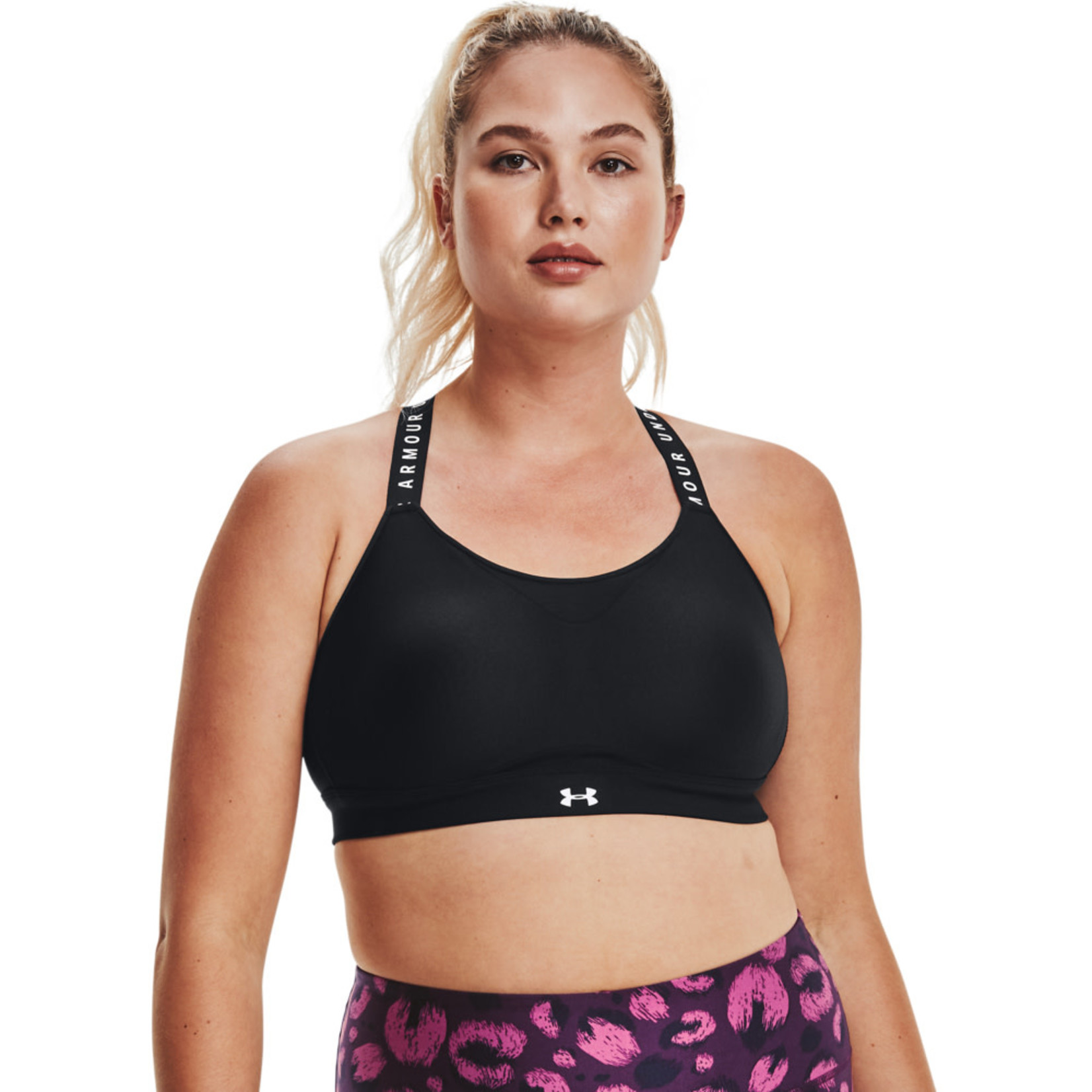 UA Infinity High Bra - Black-Black-White - SportsVille