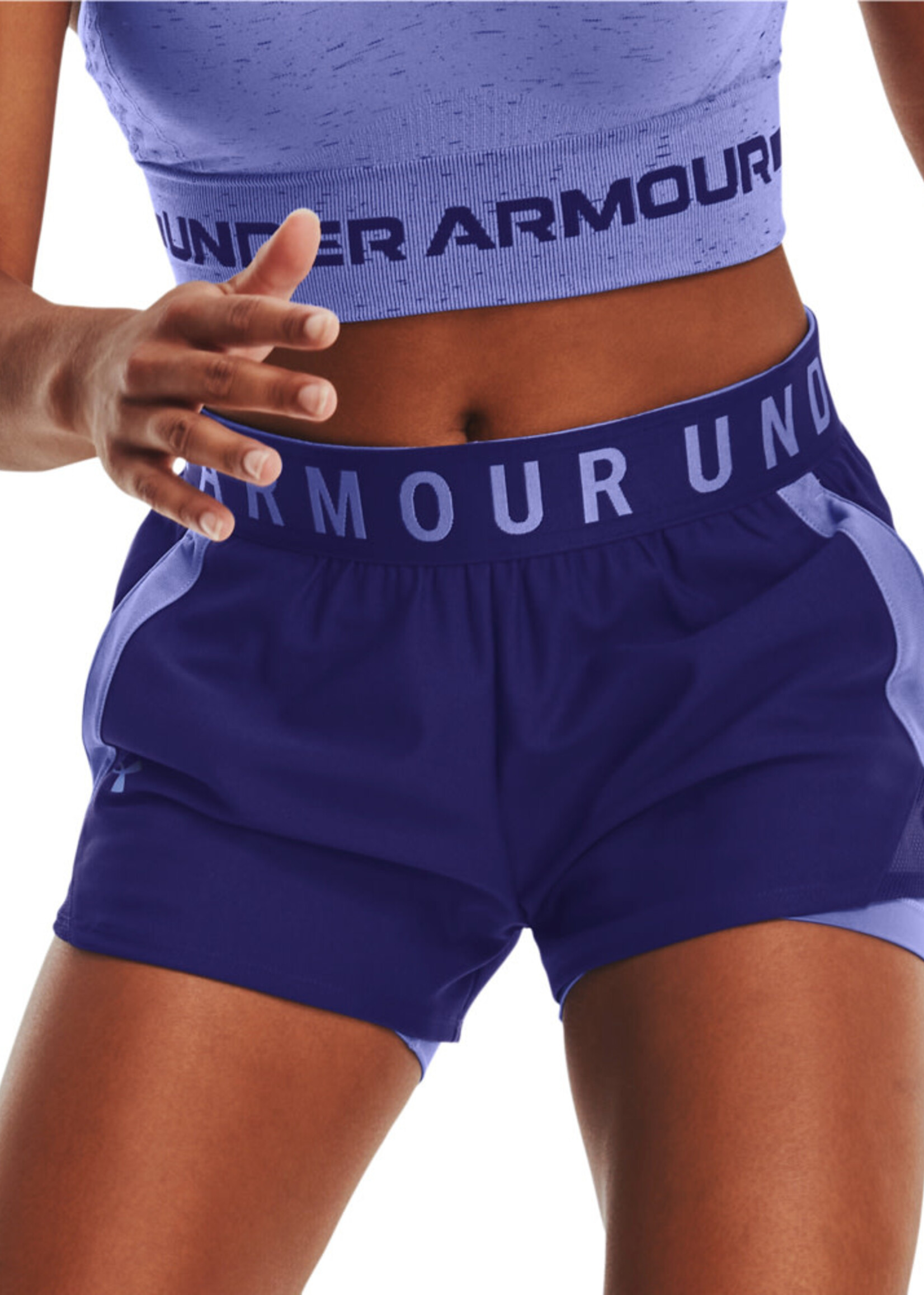 Under Armour Play Up 2-In-1 Shorts-Blu