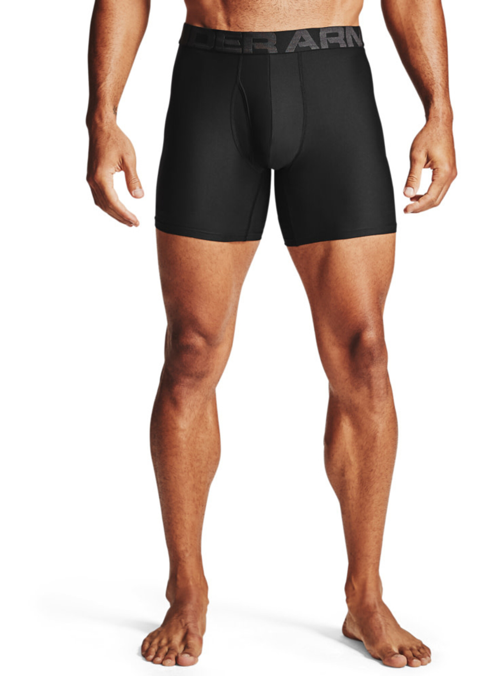 Under Armour UA Tech 6in Boxers 2 Pack-BLACK