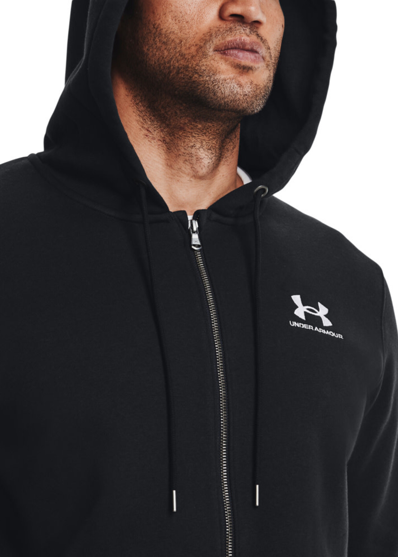 Under Armour Ua Essential Fleece Fz Hood-Blk