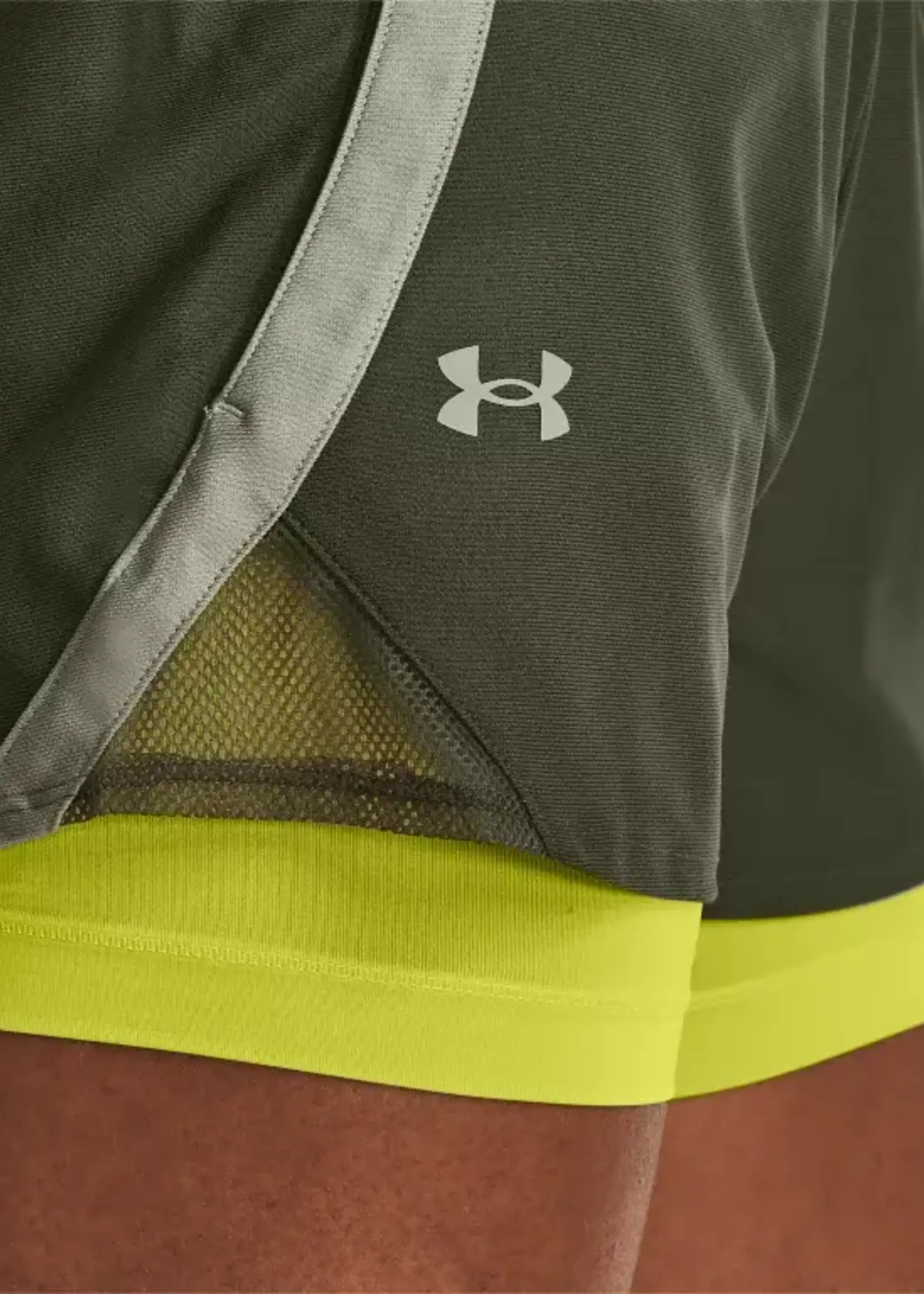 Under Armour Play Up 2-In-1 Shorts-Grn
