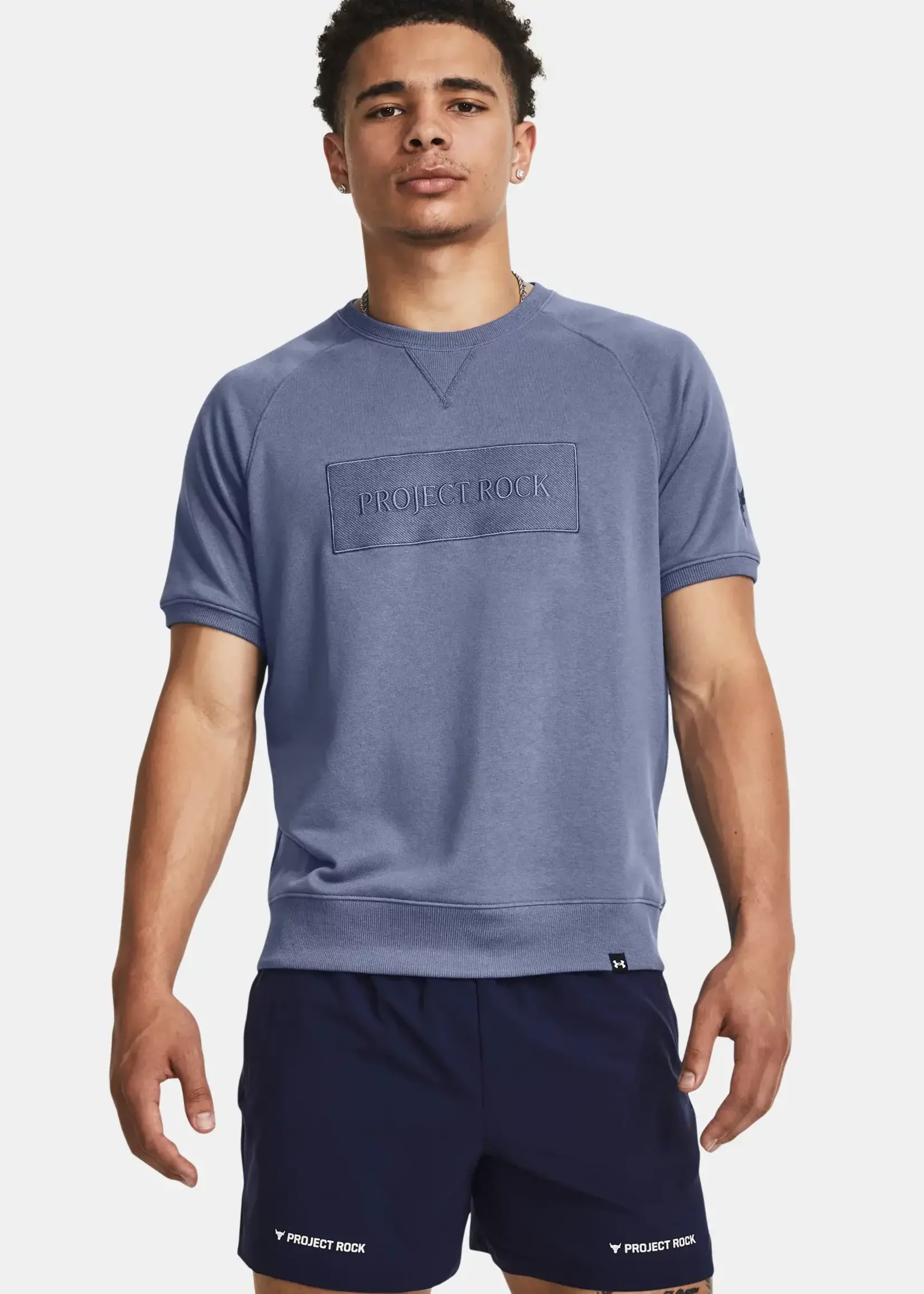 Under Armour Project Rock Terry Gym Top-Blu