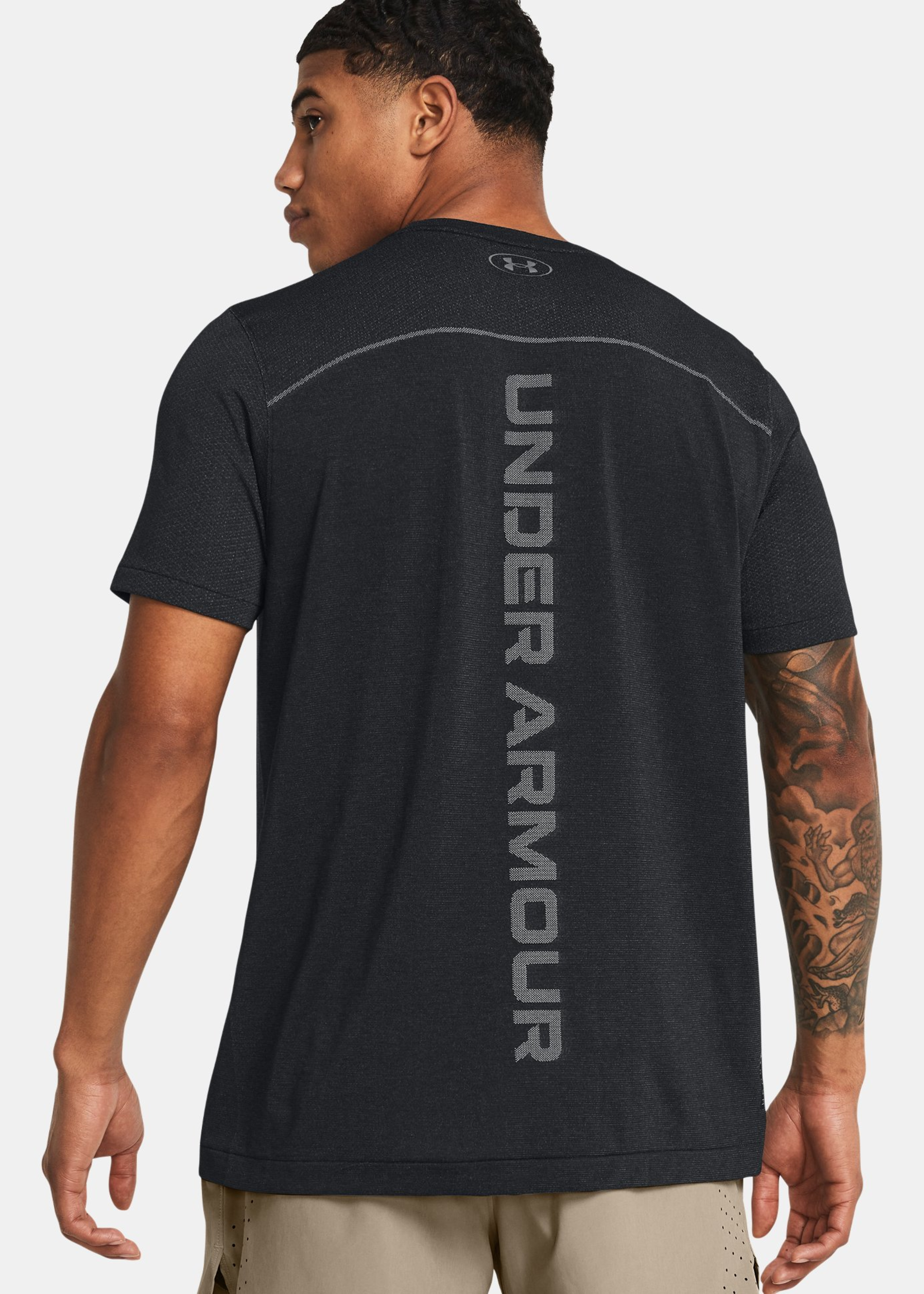 Under Armour UA Rush Seamless Wordmark SS-BLK