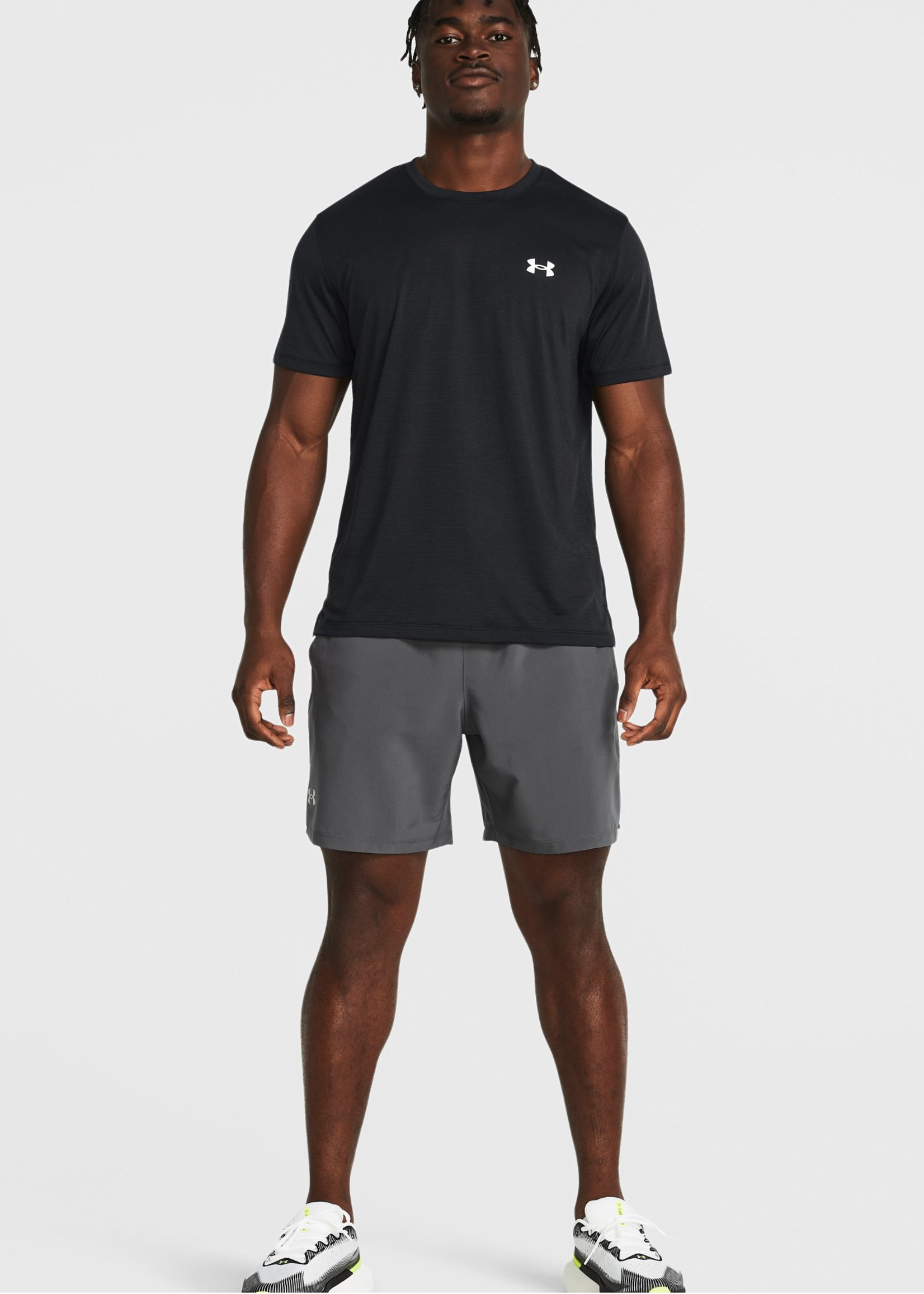 Under Armour UA Launch 7'' UNLINED Shorts-GRY