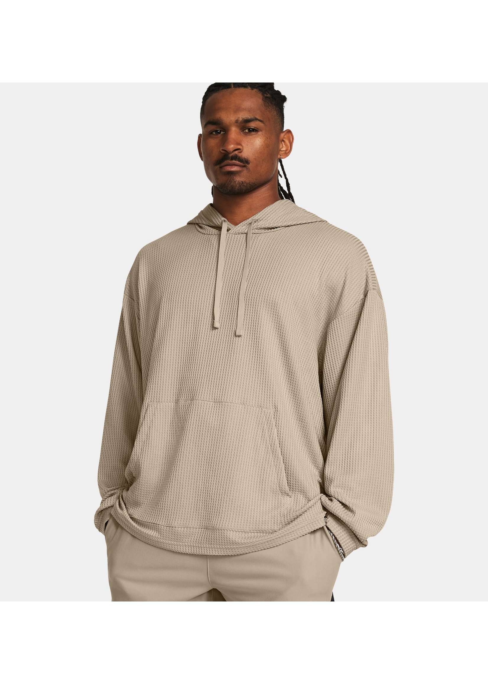 Under Armour UA Rival Waffle Hoodie-BRN