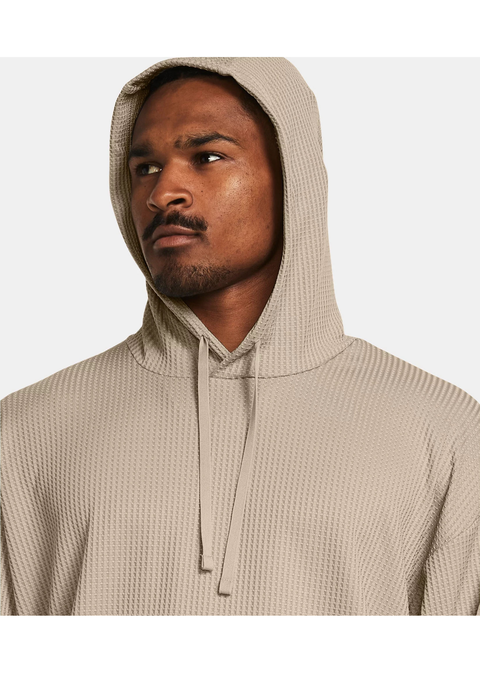 Under Armour UA Rival Waffle Hoodie-BRN