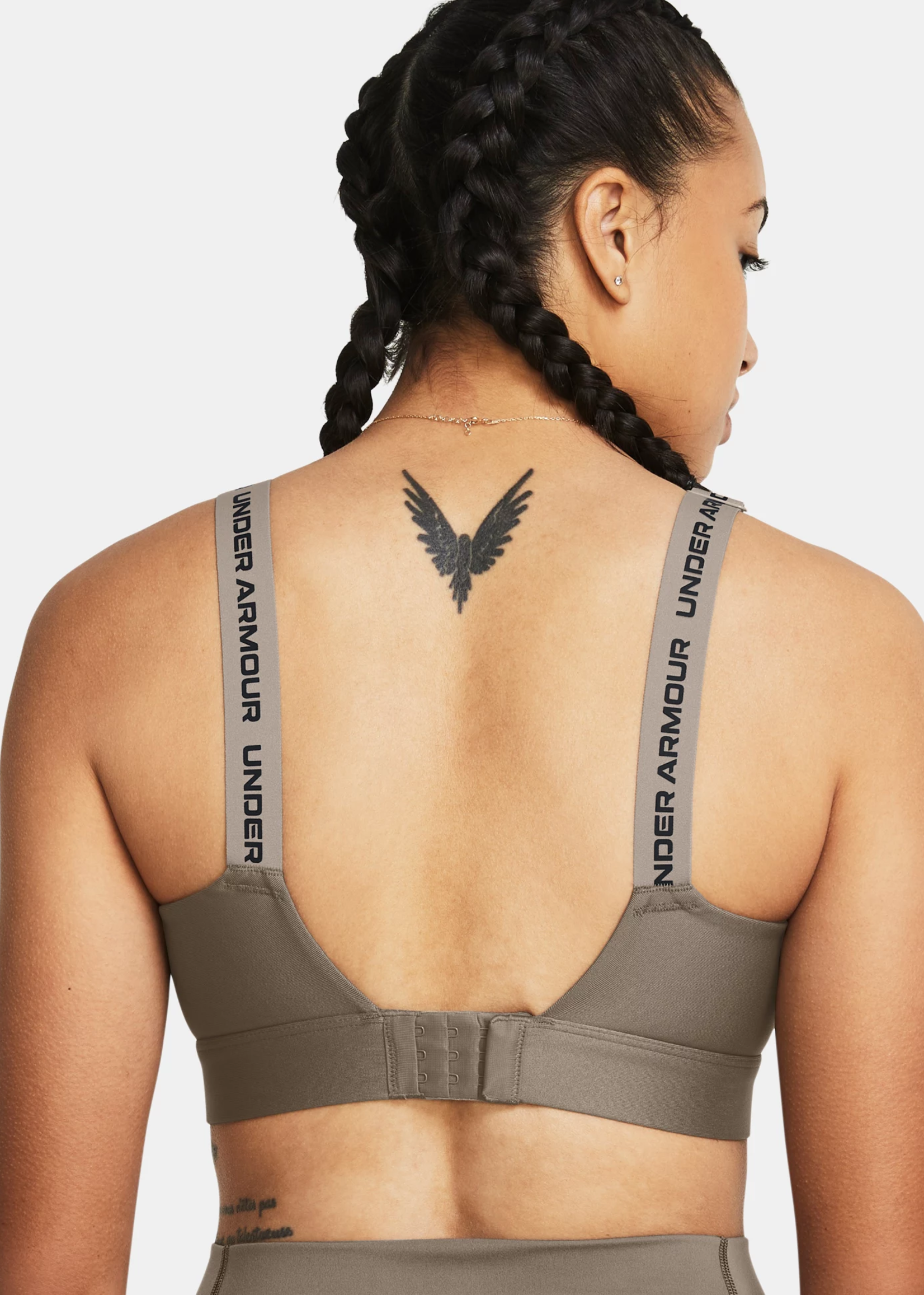 Under Armour UA Infinity High Bra-Taupe Dusk--Black