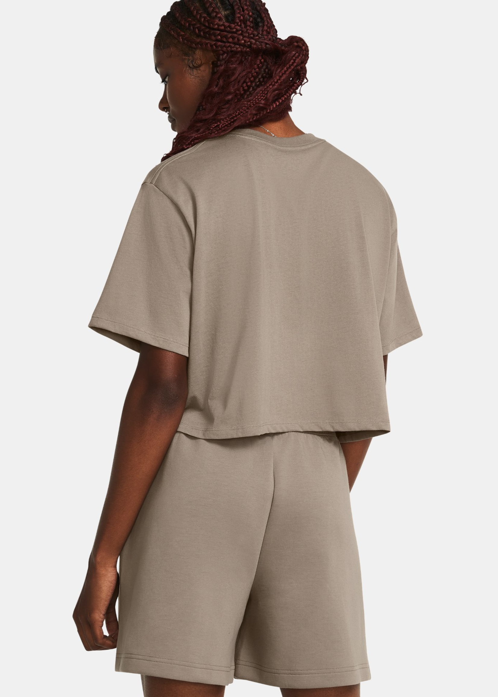 Under Armour Campus Boxy Crop SS-BRN