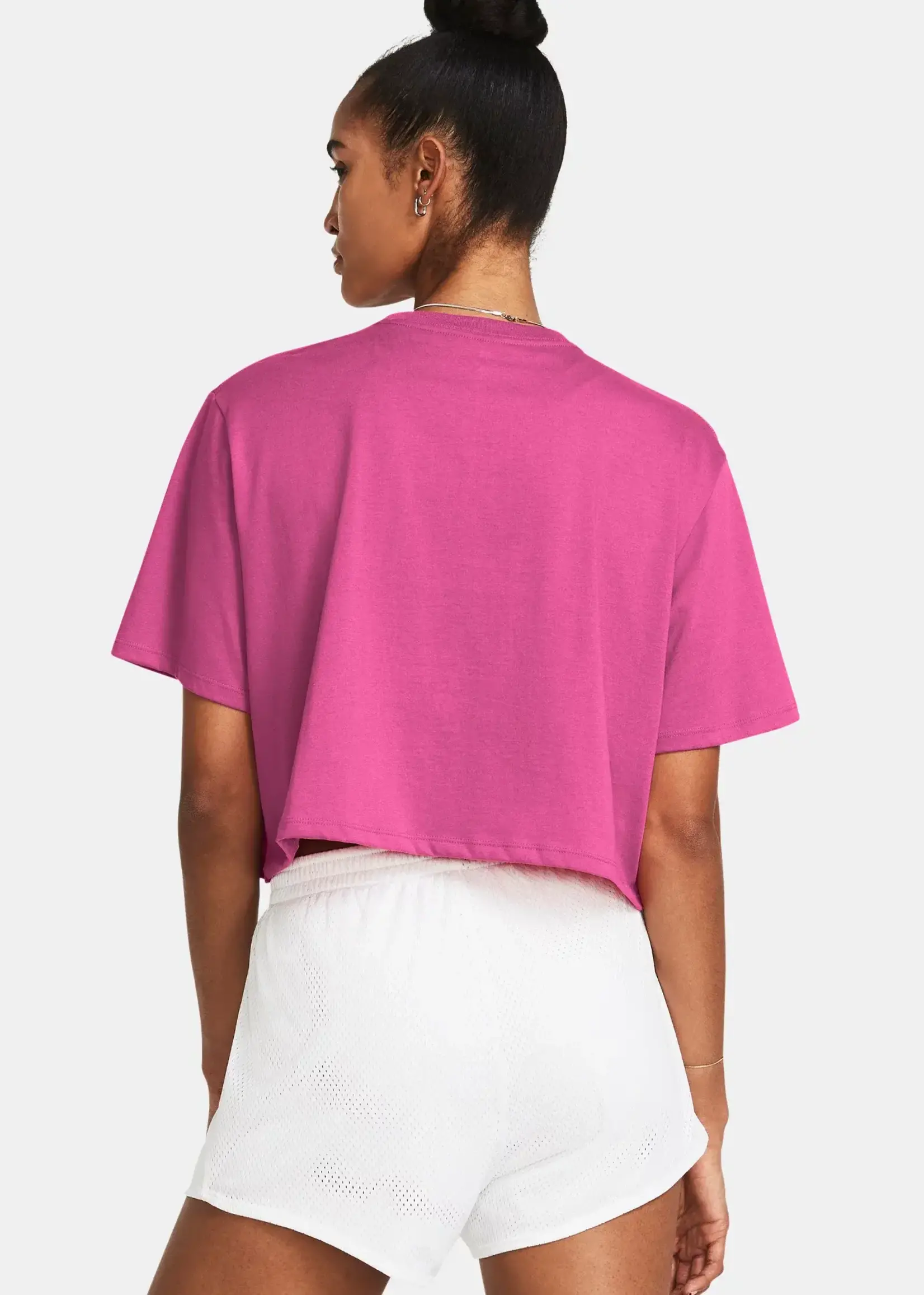 Under Armour Campus Boxy Crop SS-PNK