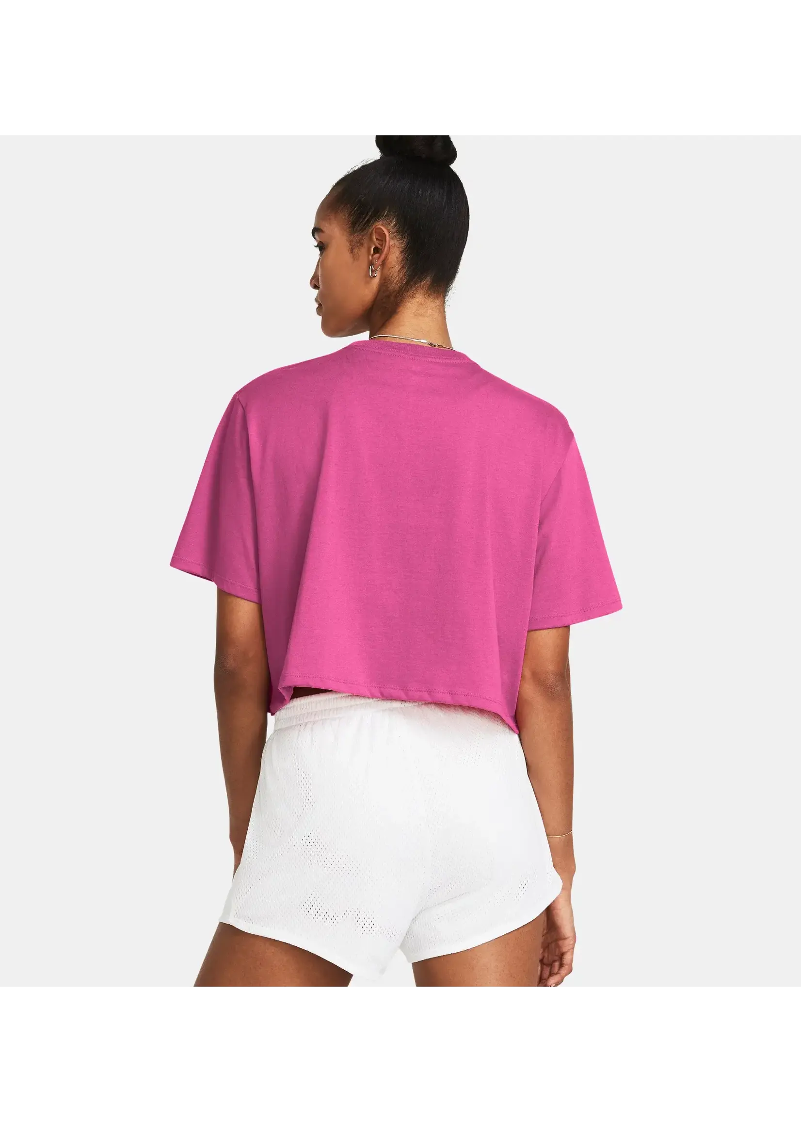 Under Armour Campus Boxy Crop SS-PNK