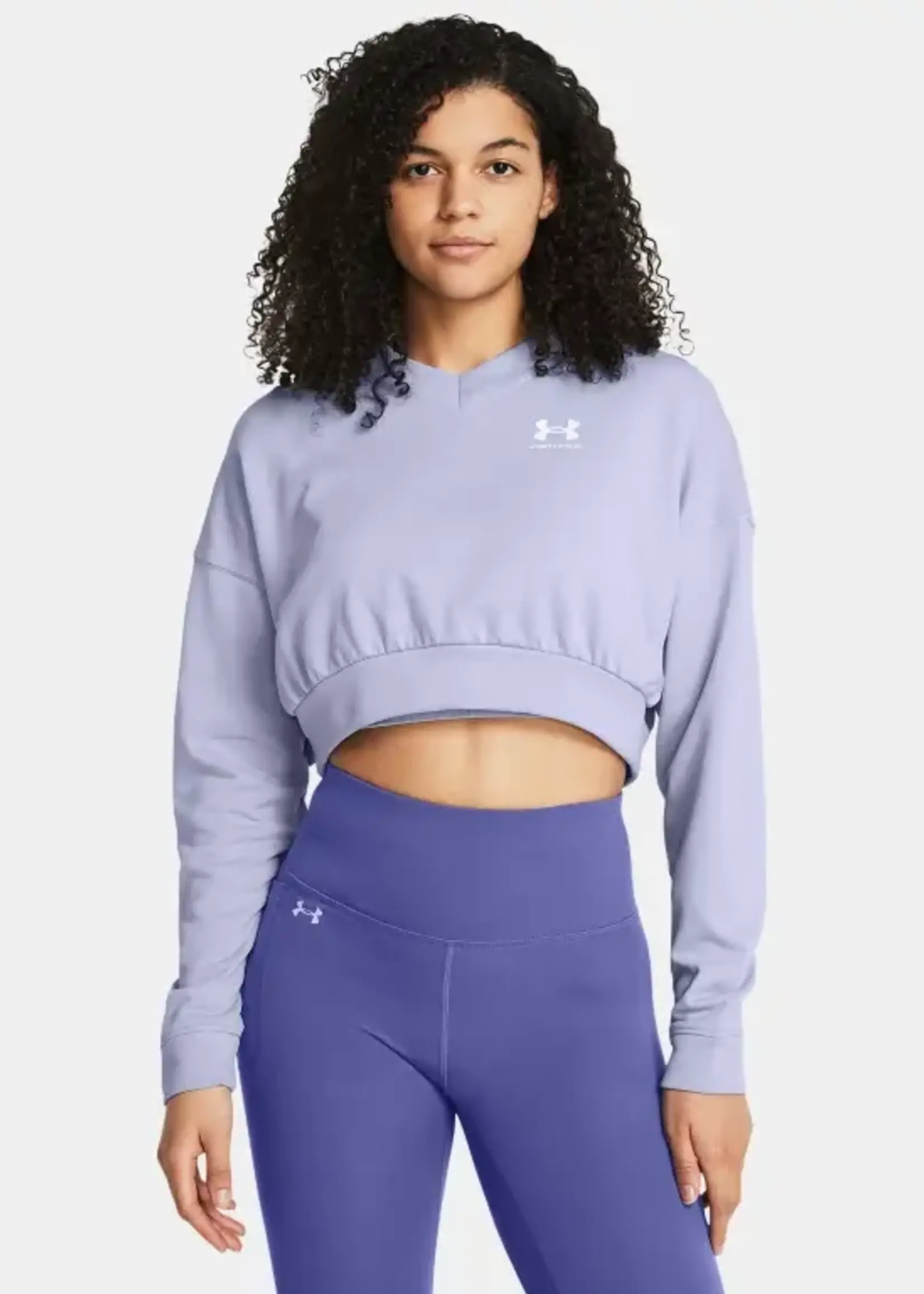 Under Armour UA Rival Terry Oversized Crop Crew-PPL