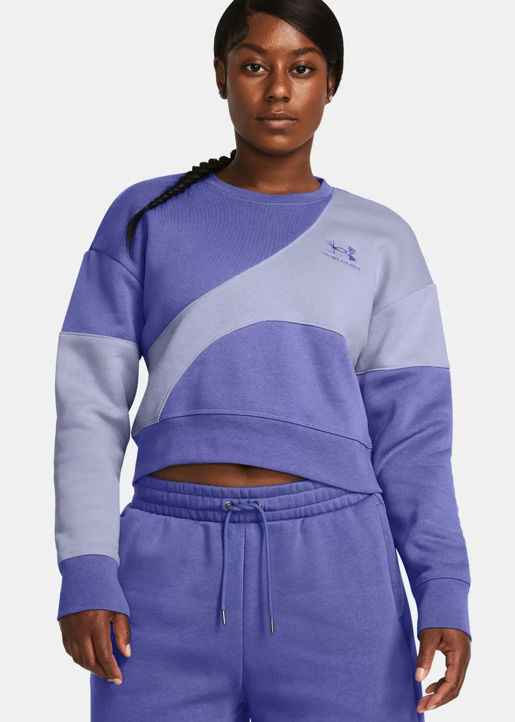 Under Armour Essential Fleece Crop Crew-PPL