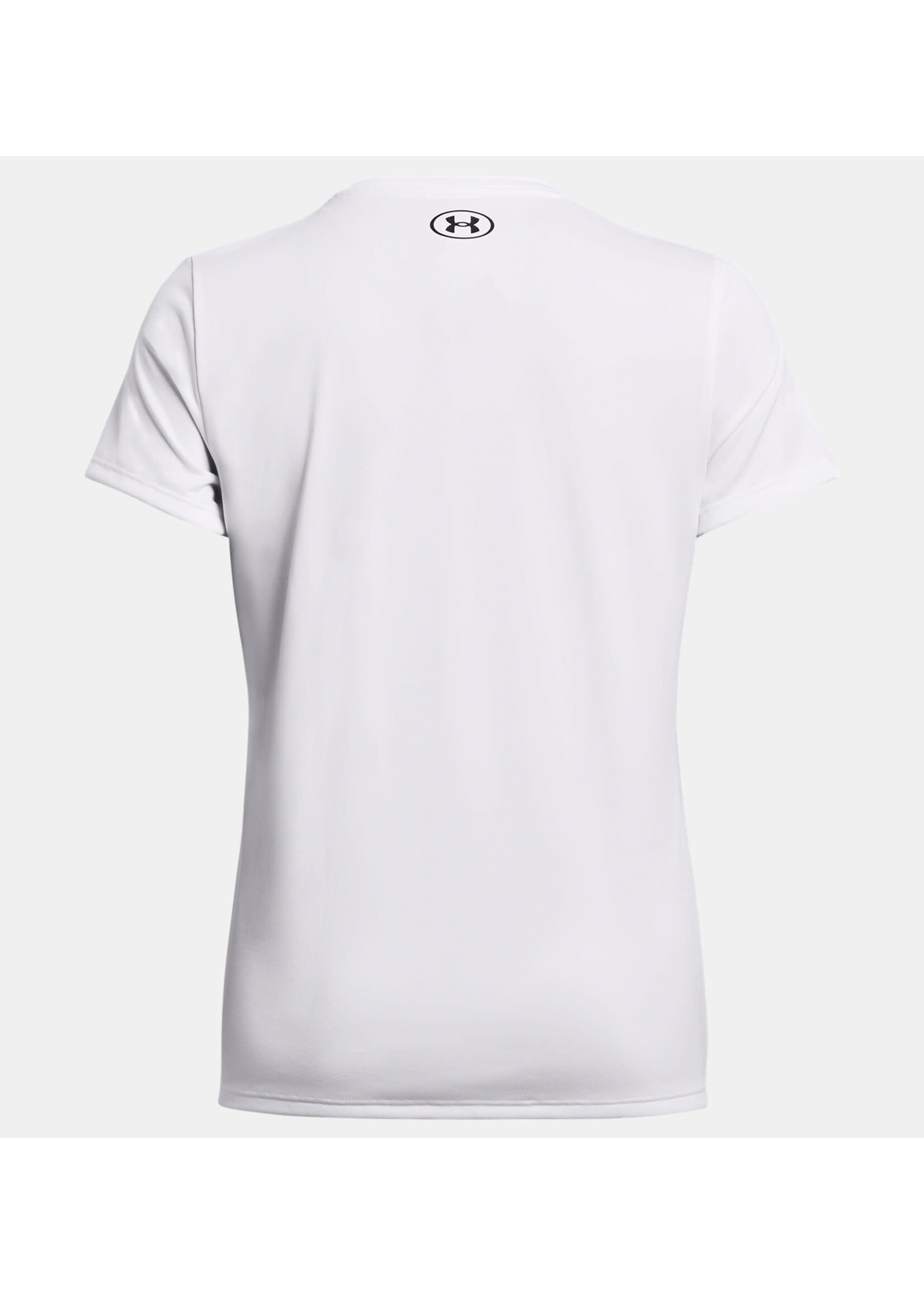 Under Armour Women's UA Tech V-Neck Short Sleeve-White--Black