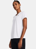 Under Armour Women's UA Tech V-Neck Short Sleeve-White--Black