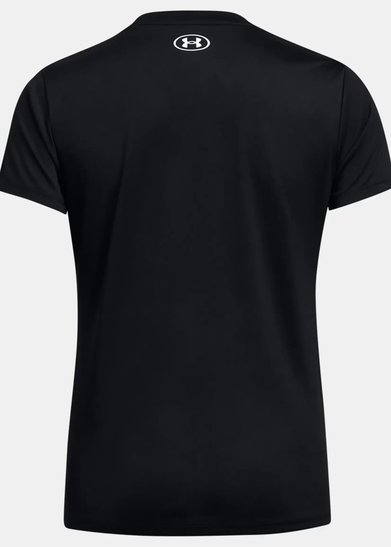 Under Armour Women's UA Tech V-Neck Short Sleeve-Black--White