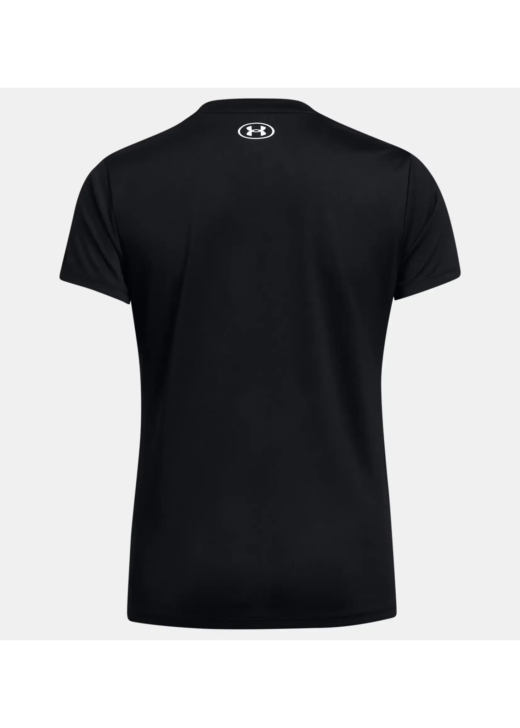 Under Armour Women's UA Tech V-Neck Short Sleeve-Black--White