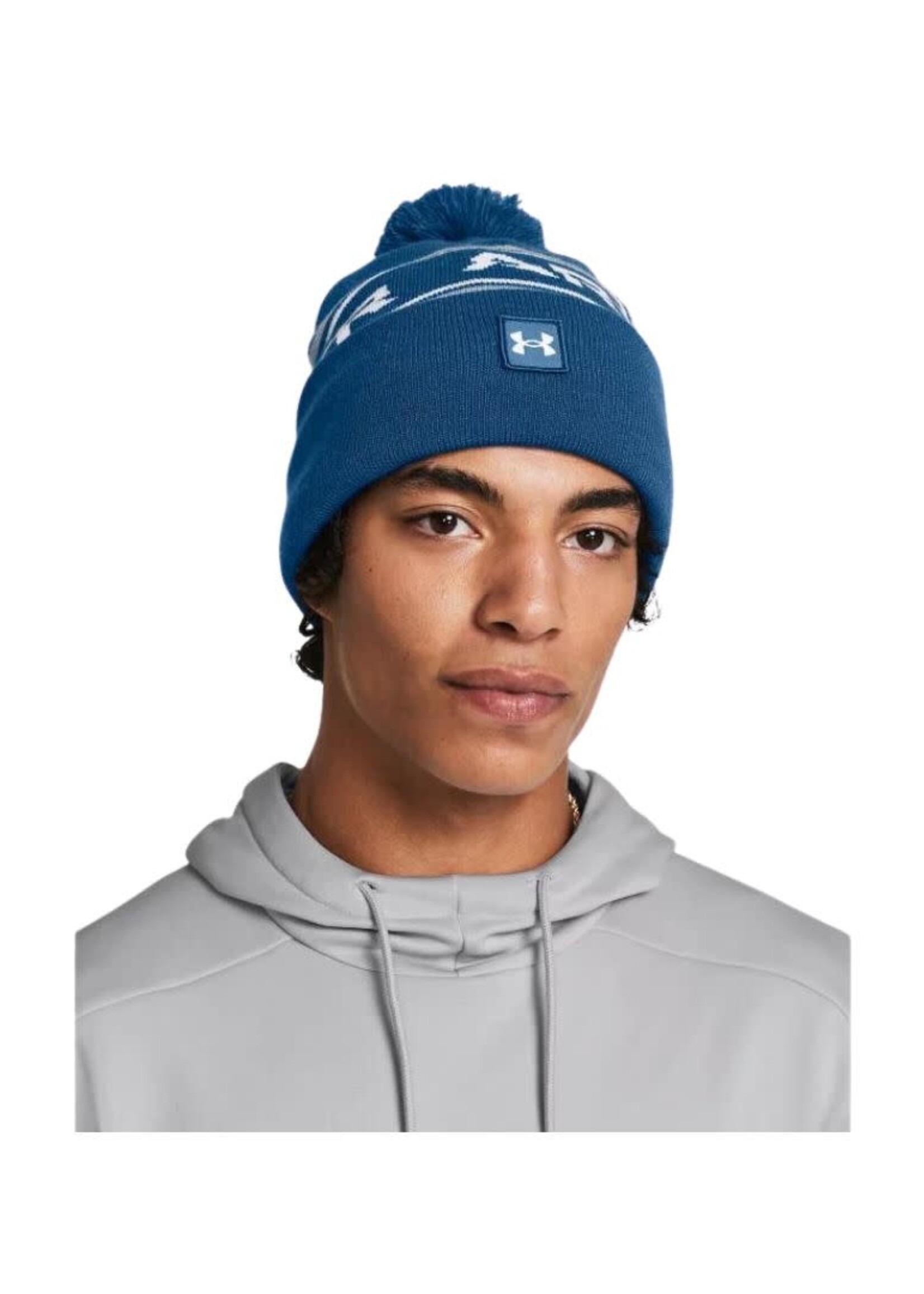 Under Armour Ua Men'S Halftime Pom Beanie-Blu OSFM