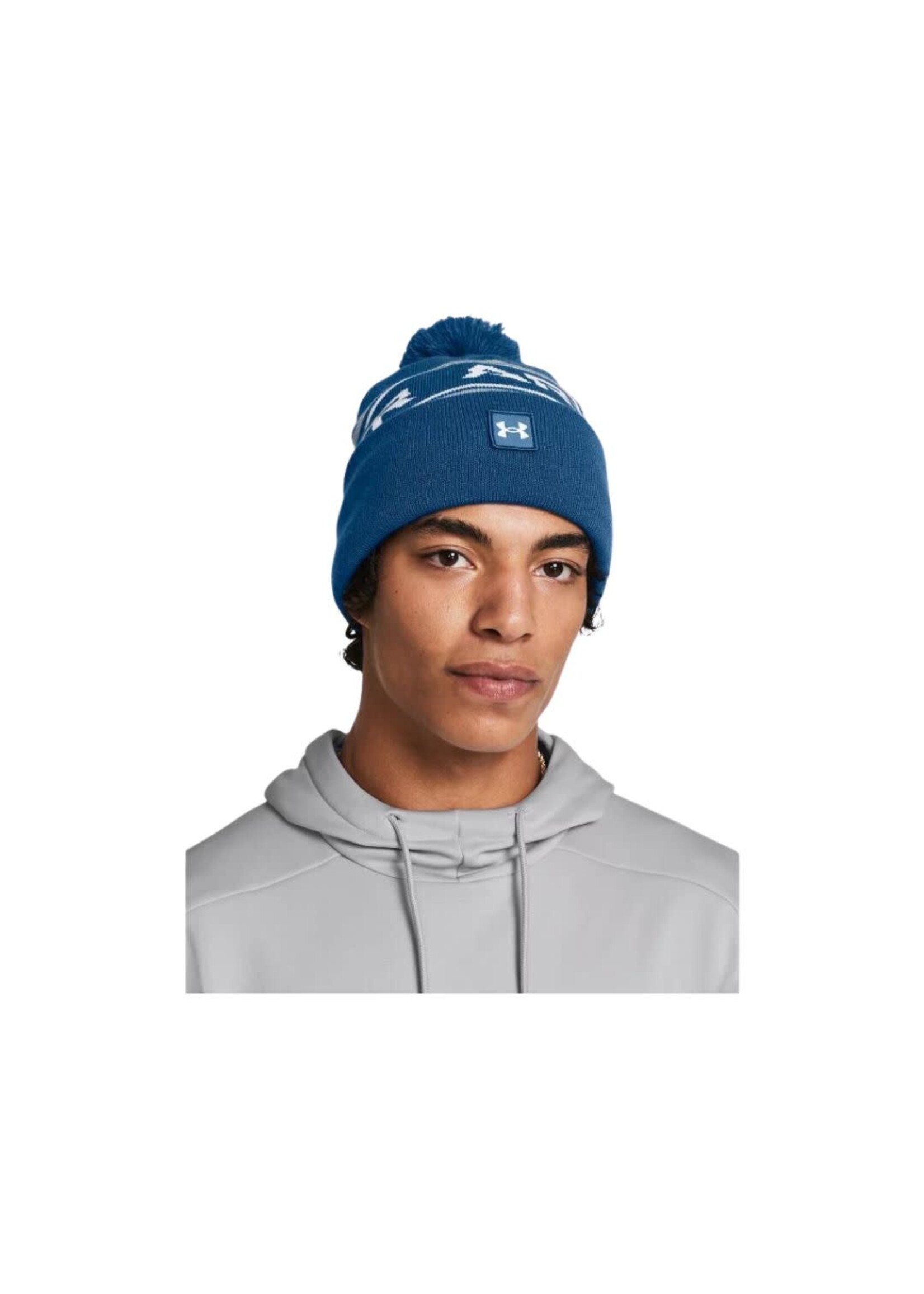 Under Armour Ua Men'S Halftime Pom Beanie-Blu OSFM