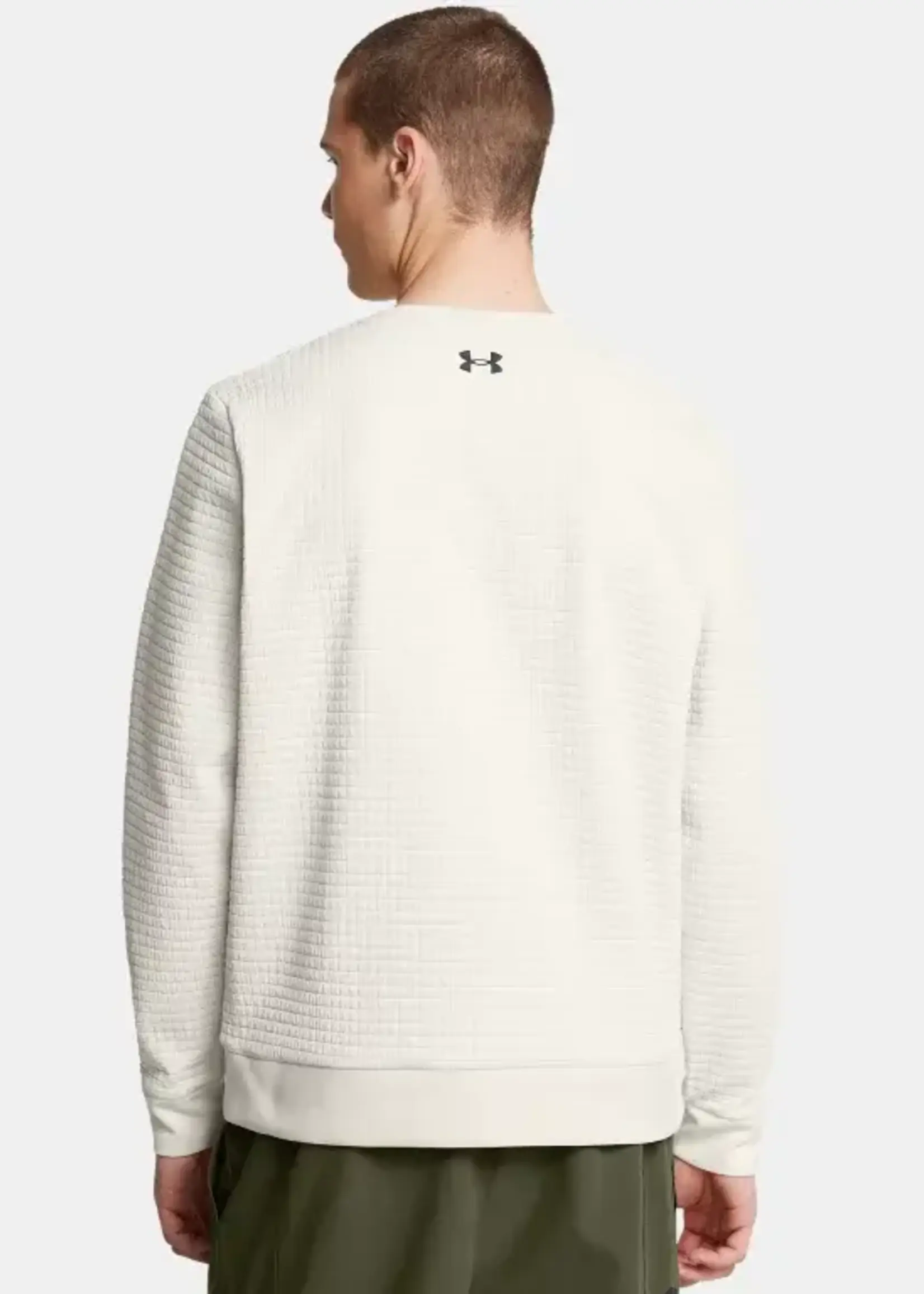 Under Armour Ua Unstoppable Fleece Grid Crew-Wht