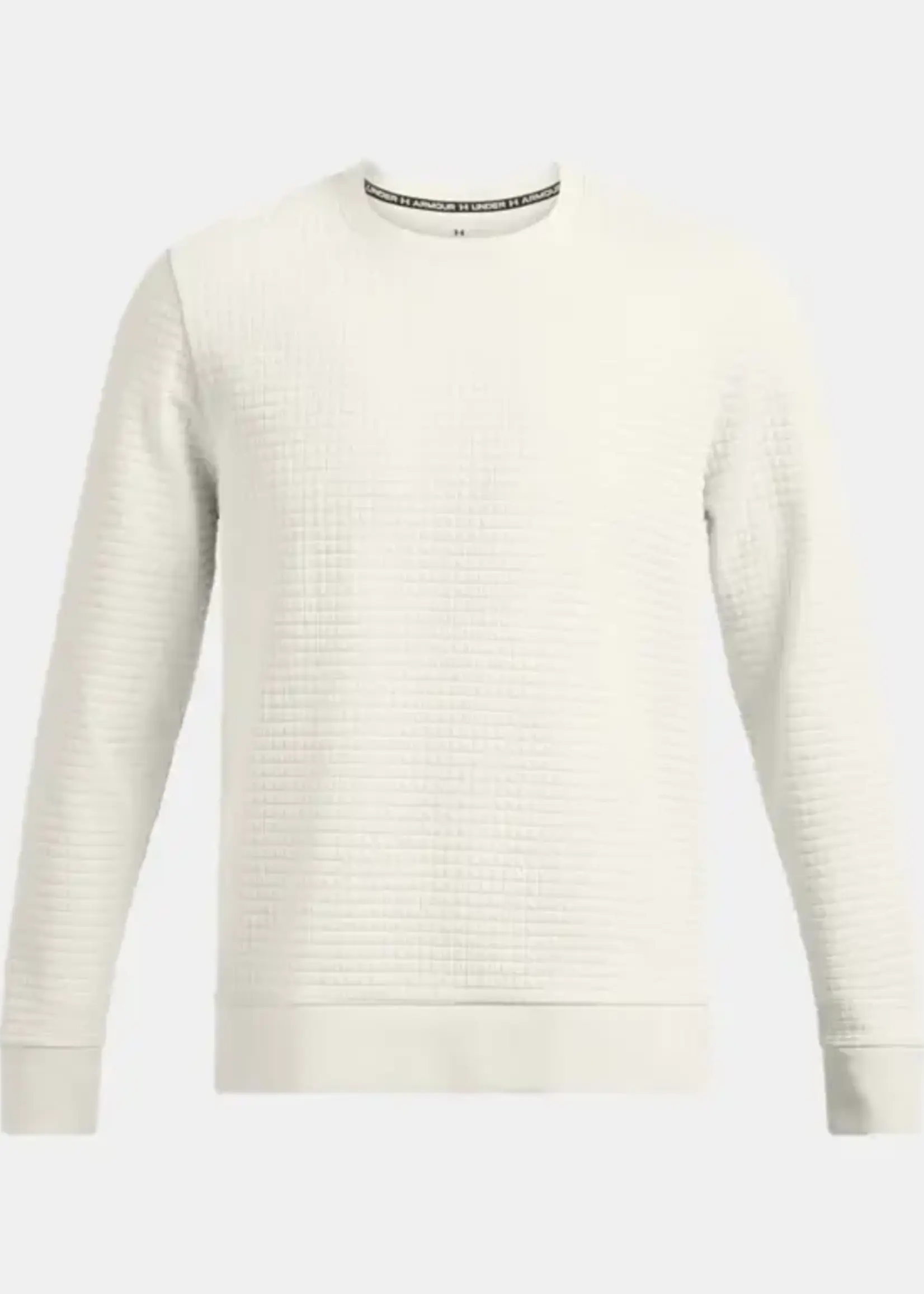 Under Armour Ua Unstoppable Fleece Grid Crew-Wht
