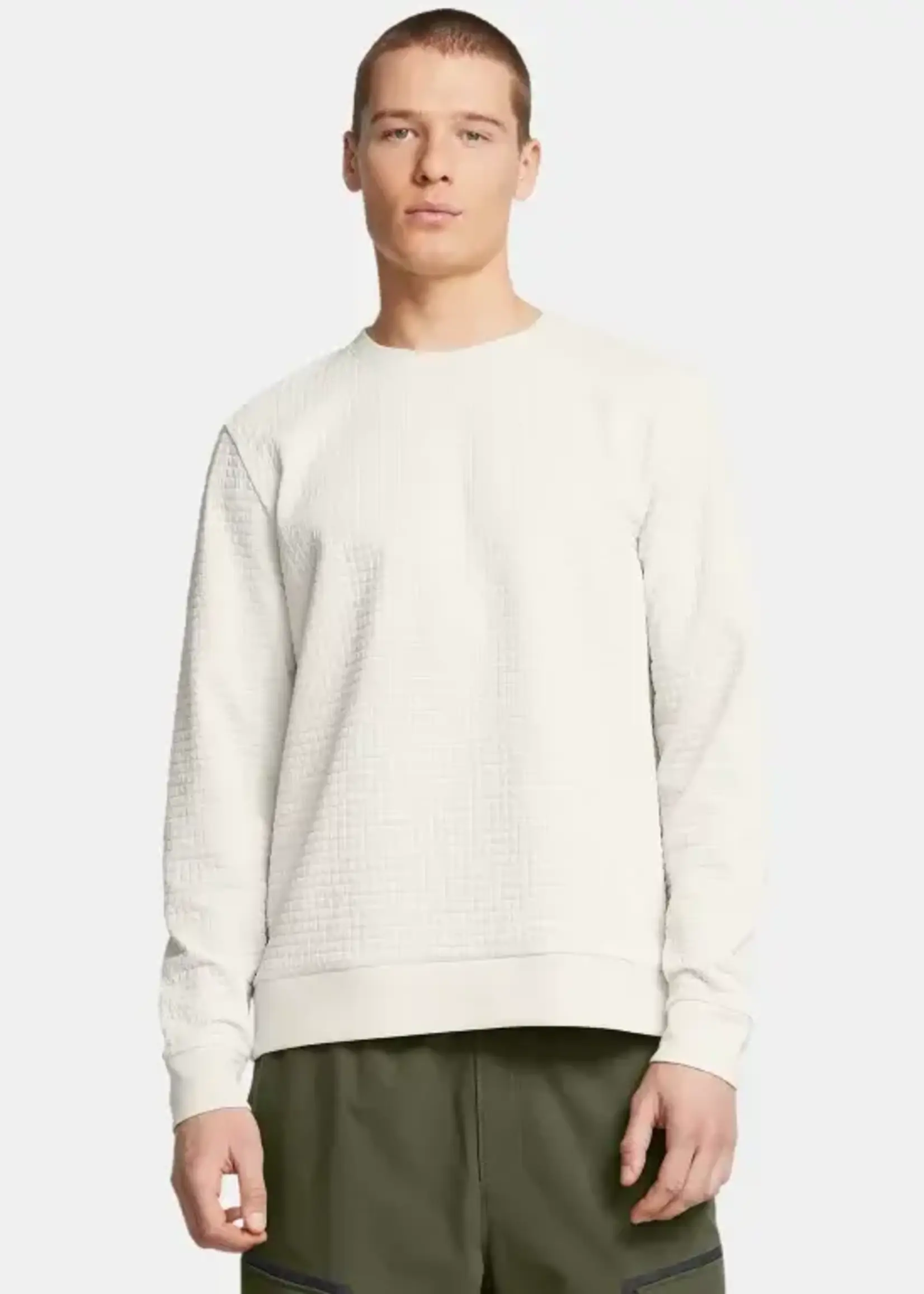 Under Armour Ua Unstoppable Fleece Grid Crew-Wht