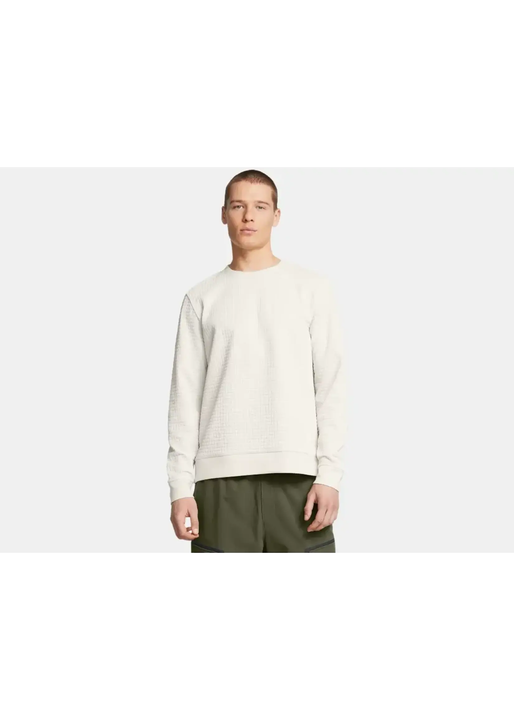 Under Armour Ua Unstoppable Fleece Grid Crew-Wht