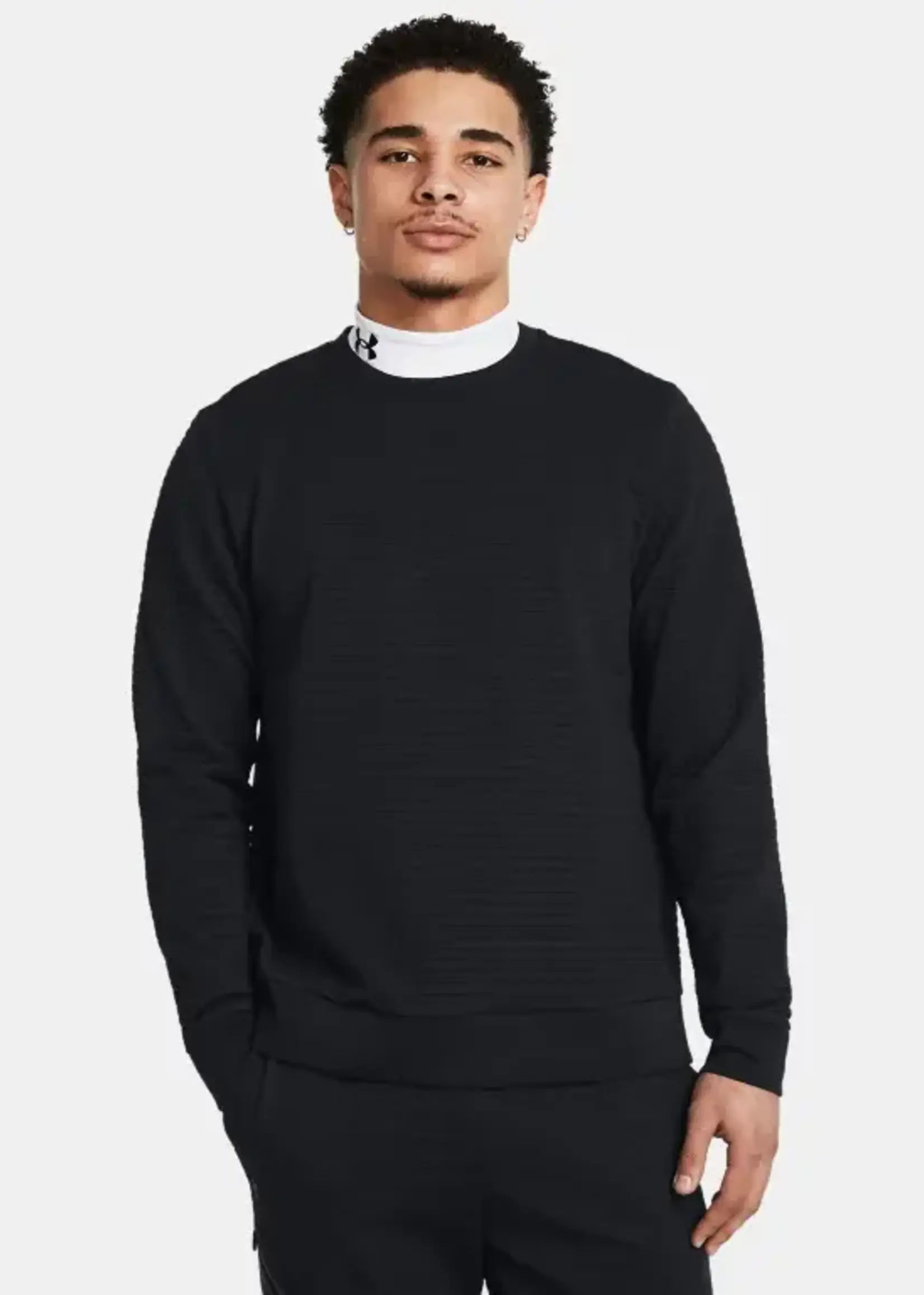 Under Armour Ua Unstoppable Fleece Grid Crew-Blk