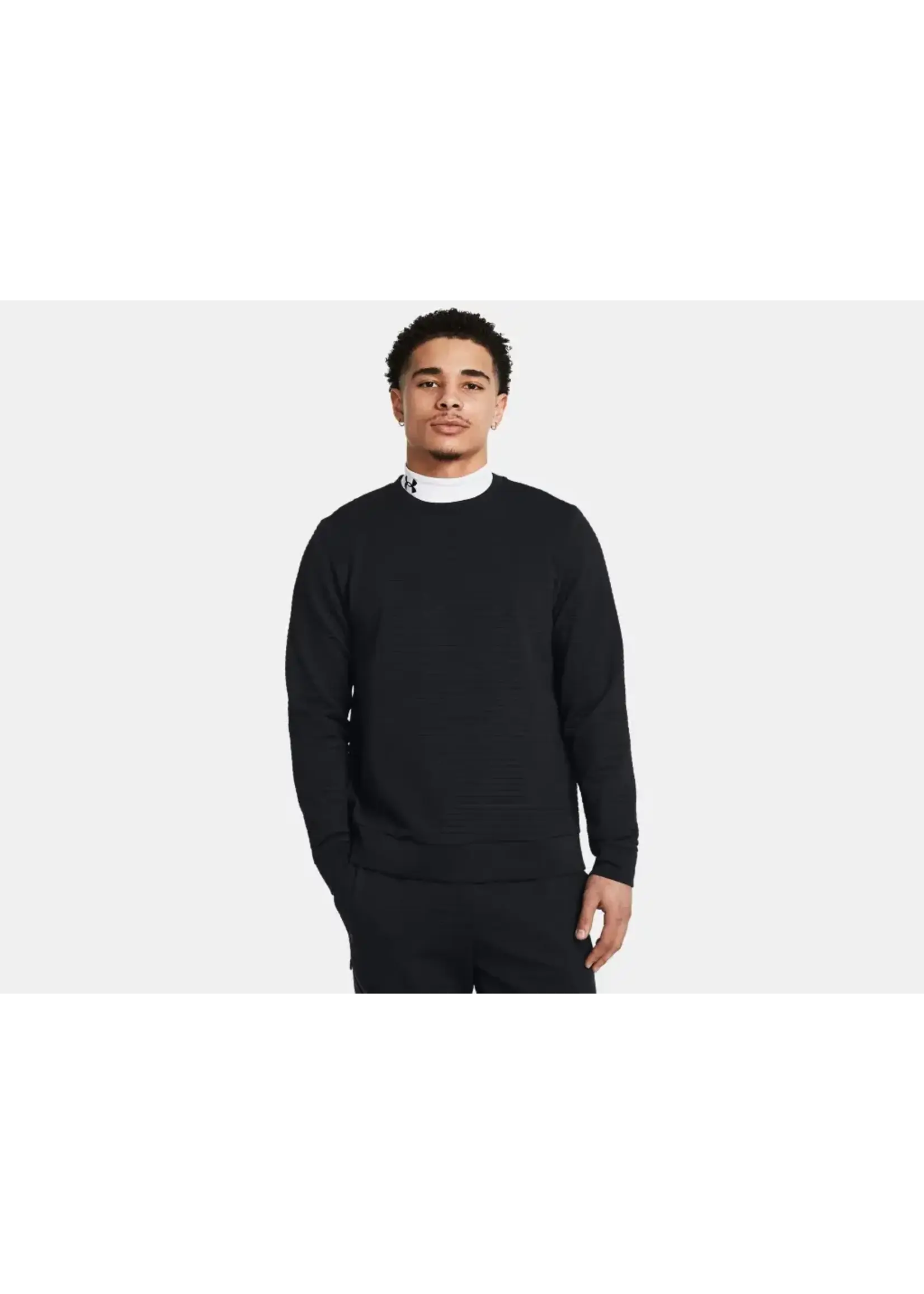 Under Armour Ua Unstoppable Fleece Grid Crew-Blk